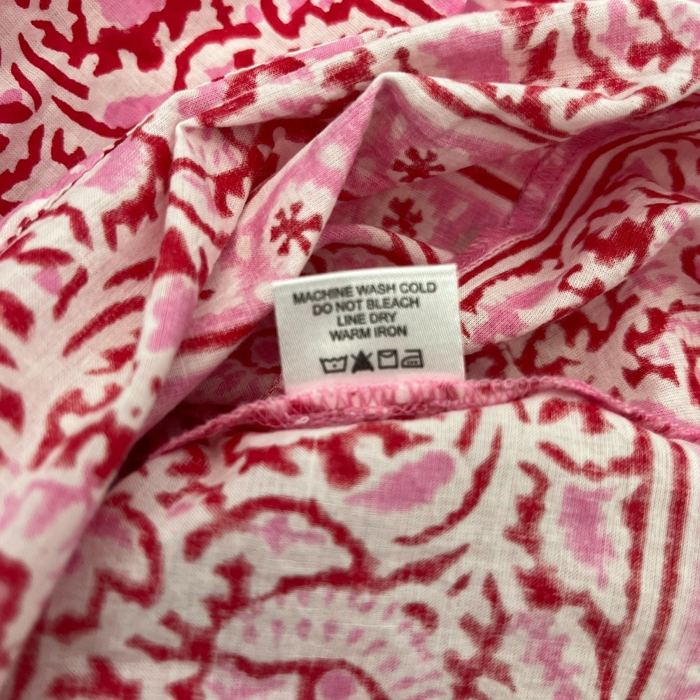 Tuckernuck Dress Pink City Prints Candy Daisy Rah Rah Mini Fringe Block Print M - Picture 16 of 16